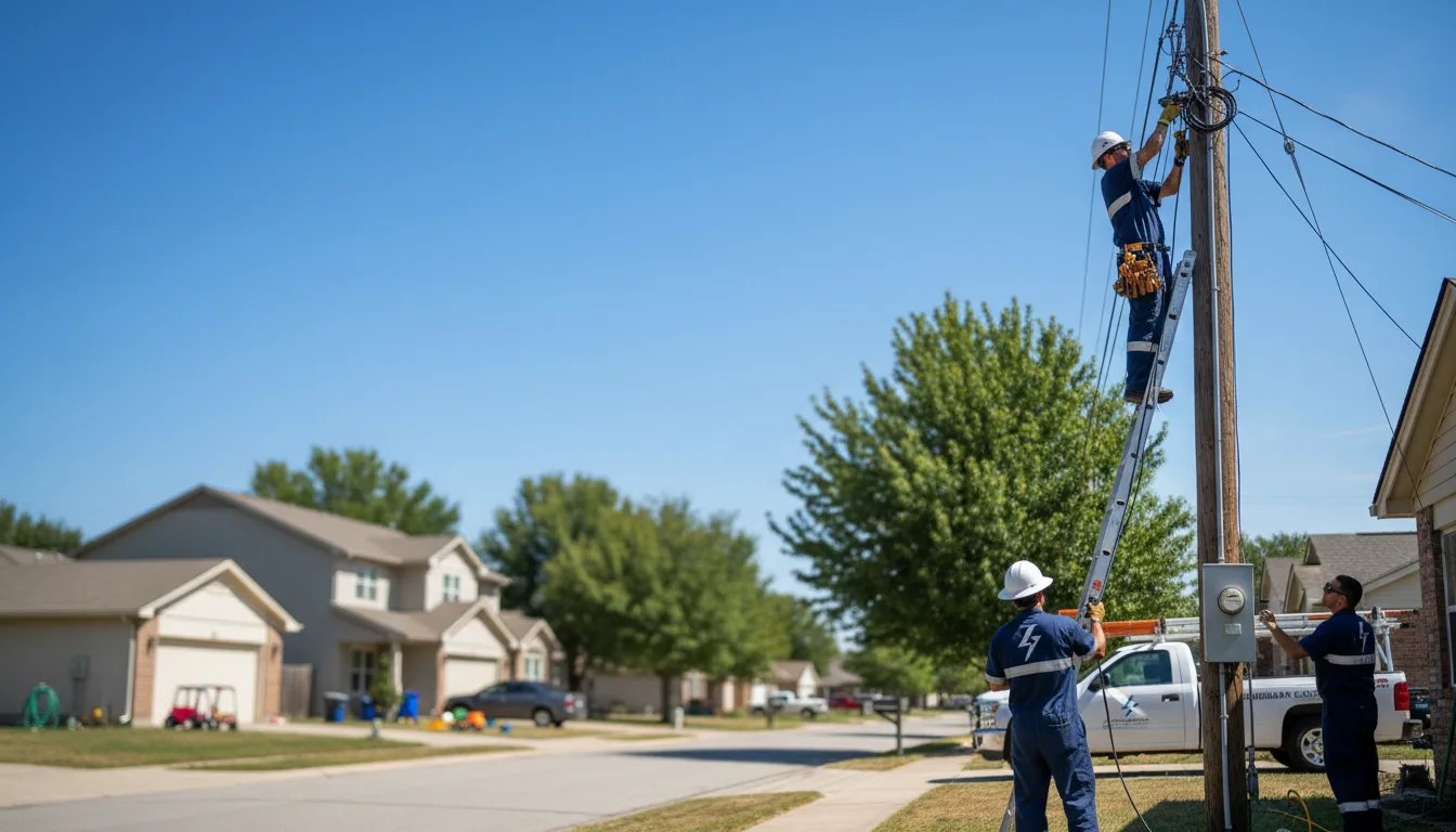 Residential electrician providing installation services in Rosanky, TX